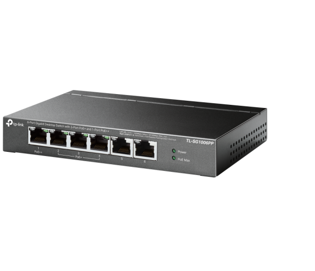 TP-Link 6p TL-SG1006PP (6x10/100/1000Mbit, 3xPoE+, 1xPoE++) - 1196514 - zdjęcie 3
